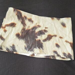 SHEIN Animal Print Mini Skirt - Brown and Cream